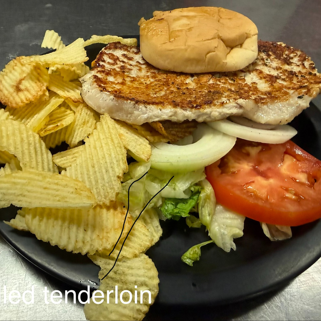 Grilled Tenderloin Sandwich.